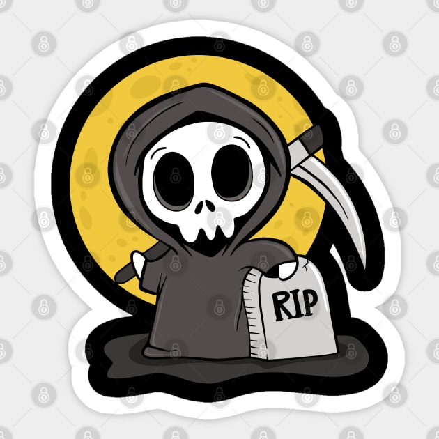 Grim Reaper Sticker by valentinahramov